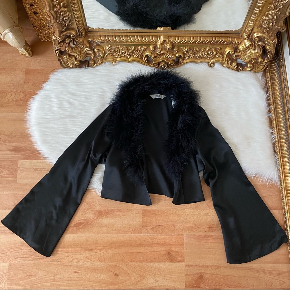 Chantal Thomass For Victoria’s Secret Feather Open Front Jacket - Picture 4 of 9